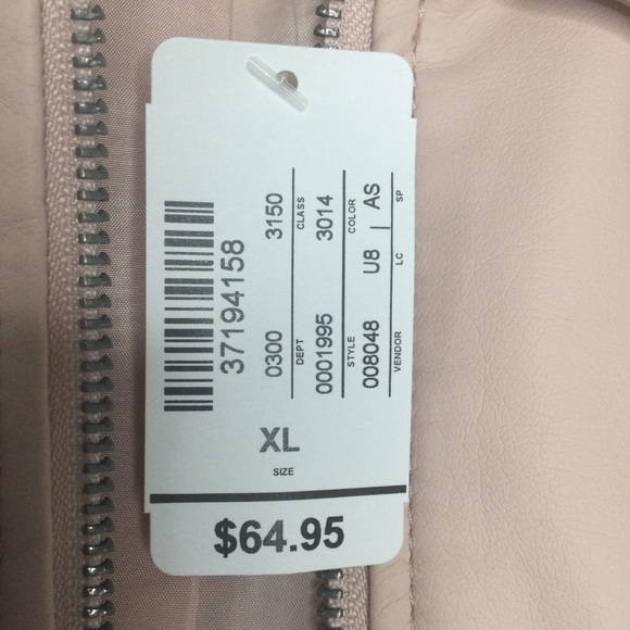 Christopher & Banks Vegan Leather Jacket Pink Size Extra Large - Picture 4 of 9